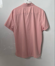Load image into Gallery viewer, Perry Ellis Mens Pink Stretch Slim-Fit Short Sleeve Button-Up Shirt Size M

