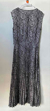 Load image into Gallery viewer, Michael Kors Womens Black White Snakeskin Maxi Dress Size L Missing Belt
