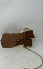 Load image into Gallery viewer, ASOS Womens 133405075 Gold Leather Design Block Ankle Strap Sandals Size 6
