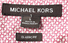 Load image into Gallery viewer, Michael Kors Mens Multicolor Printed Classic Fit Collared Button-Up Shirt Size L
