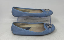 Load image into Gallery viewer, Michael Kors Womens Fulton Blue Leather MK Logo Slip-On Ballet Flats Size 7M
