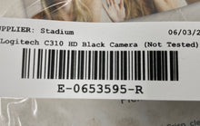 Load image into Gallery viewer, Logitech C310 HD Black Widescreen Format Light Correction Web Camera Not Tested
