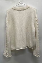 Load image into Gallery viewer, Zara Knit Womens White Crew-Neck Long Sleeve Pullover Sweater Size Small

