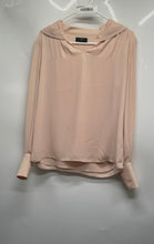 Load image into Gallery viewer, Tahari Womens Peach Long Sleeve V-Neck Regular Fit Pullover Blouse Top Size S
