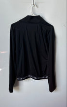 Load image into Gallery viewer, Under Armour Womens HeatGear Black Logo Tape Hem Full-Zip Track Jacket Size S
