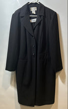 Load image into Gallery viewer, Dani Max Womens Black Striped Long Sleeve Notch Lapel Button Front Jacket Sz 18W
