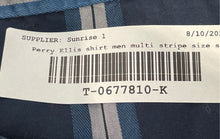 Load image into Gallery viewer, Perry Ellis Mens Multicolor Striped Short Sleeve Button-Up Shirt Size Small
