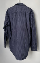 Load image into Gallery viewer, Calvin Klein Mens Blue Cotton Long Sleeve Button Front Collared Dress Shirt Sz L
