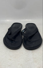 Load image into Gallery viewer, UGG Mens Bennison II 1132739 Black Leather Slip-On Flip Flop Sandals Size 12
