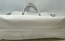 Load image into Gallery viewer, Zara Womens White Leather Detachable Strap Double Handle Shoulder Tote Handbag
