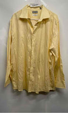 Load image into Gallery viewer, Michael Kors Mens Yellow Long Sleeve Regular Fit Dress Shirt Size XL 17.5
