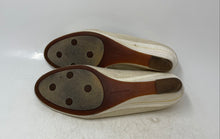 Load image into Gallery viewer, Etienne Aigner Womens Beige Peep Toe Slip-On Wedge Pump Heels Size 10M
