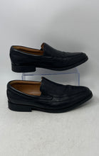 Load image into Gallery viewer, Clarks Mens Tilden Free Black Leather Square Toe Slip-On Loafer Shoes Size 9W
