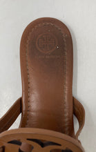 Load image into Gallery viewer, Authentic Tory Burch Womens Miller Brown Leather Thong Sandals Size 9M Damaged
