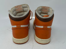 Load image into Gallery viewer, Authentic Nike Kids Jordan 1 Retro High OG Orange White Sneaker Shoes 2Y Stained
