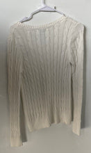 Load image into Gallery viewer, US Polo Assn. Womens White Cotton Long Sleeve V-Neck Pullover Sweater Size M
