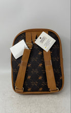 Load image into Gallery viewer, Beverly Hills Polo Club Womens Brown Monogram Leather Backpack With Tag
