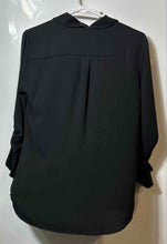 Load image into Gallery viewer, Ann Taylor Loft Womens Black Long Sleeve Front Pockets Button-Up Shirt Size S

