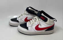 Load image into Gallery viewer, Nike Boys Court Borough Mid 2 CD7782-110 Red Black White Sneakers Shoes Size 6Y
