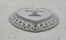 Load image into Gallery viewer, Reproducta Roses Of Love Heart 2004 Porcelain Home Decor Trinket Dish
