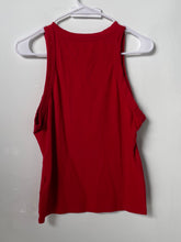 Load image into Gallery viewer, Guess Womens Red Logo Sleeveless Scoop Neck Pullover Tank Top Size Large

