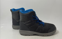 Load image into Gallery viewer, Columbia Boys Fairbanks Gray Omni-Heat Drawstring Ankle Hiking Boots Size 6
