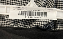 Load image into Gallery viewer, Karl Lagerfeld Womens Black White Pockets Straight Leg Trouser Pants Size 8
