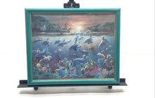 Load image into Gallery viewer, Dolphins And Fishes Framed Print Signed By TC Chiu Tropical Marine Wall Art
