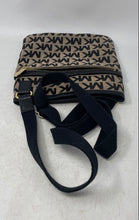 Load image into Gallery viewer, Michael Kors Womens Beige Black Signature Print Adjustable Strap Crossbody Bag
