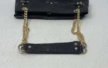 Load image into Gallery viewer, Rampage Womens Black Inner Pocket Double Handle Chain Strap Shoulder Bag
