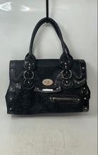 Load image into Gallery viewer, Aldo Womens Black Monogram Print Faux Leather Double Handle Shoulder Bag
