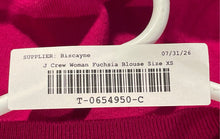 Load image into Gallery viewer, J.Crew Womens Fuchsia Cotton Short Sleeve Crew Neck Pullover Sweater Size XS
