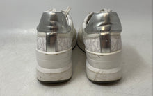 Load image into Gallery viewer, Michael Kors Womens Mabel Mixed Media White Silver Sneakers Shoes Size 8.5 M
