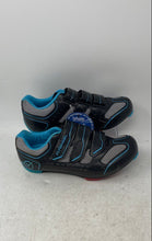 Load image into Gallery viewer, Flywheel Fly Fierce Womens Black Blue Gray Professional Cycling Shoes Size 37
