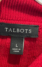 Load image into Gallery viewer, Talbots Womens Red Knitted Ribbed Long Sleeve Pullover Sweater Size Large
