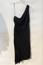 Load image into Gallery viewer, Banana Republic Womens Black Sleeveless One-Shoulder Pleated Shift Dress Size 12
