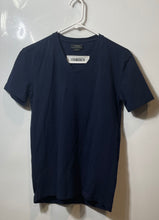 Load image into Gallery viewer, Zara Mens Blue Short Sleeve V-Neck Slim Fit Pullover T-Shirt Size Small
