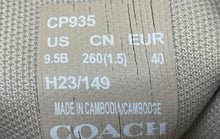 Load image into Gallery viewer, Coach Mens Runner Beige Lace-Up Low Top Sneaker Shoes Size 9.5B
