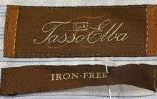 Load image into Gallery viewer, Tasso Ella Mens Blue And White Striped Iron Free Button Front Dress Shirt Size L
