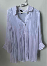 Load image into Gallery viewer, Alfani Womens White 3/4 Sleeve Button Front Collared Blouse Top Size 1X
