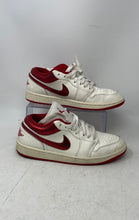 Load image into Gallery viewer, Nike Womens Air Jordan 1 Low HJ9338-106 White Red Sneaker Shoes Size 9.5
