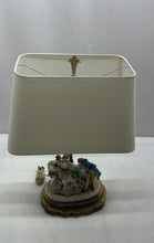 Load image into Gallery viewer, Glazed Porcelain Staffordshire Style Couple Wired Home Decorative Lamp
