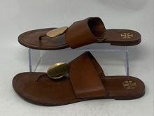 Load image into Gallery viewer, Authentic Tory Burch Womens Patos Disk 73193 Brown Thong Sandals Size 9.5 M Worn

