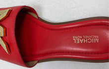 Load image into Gallery viewer, Michael Kors Womens Deanna Red Leather Slip-On Slide Sandals Size 6 M

