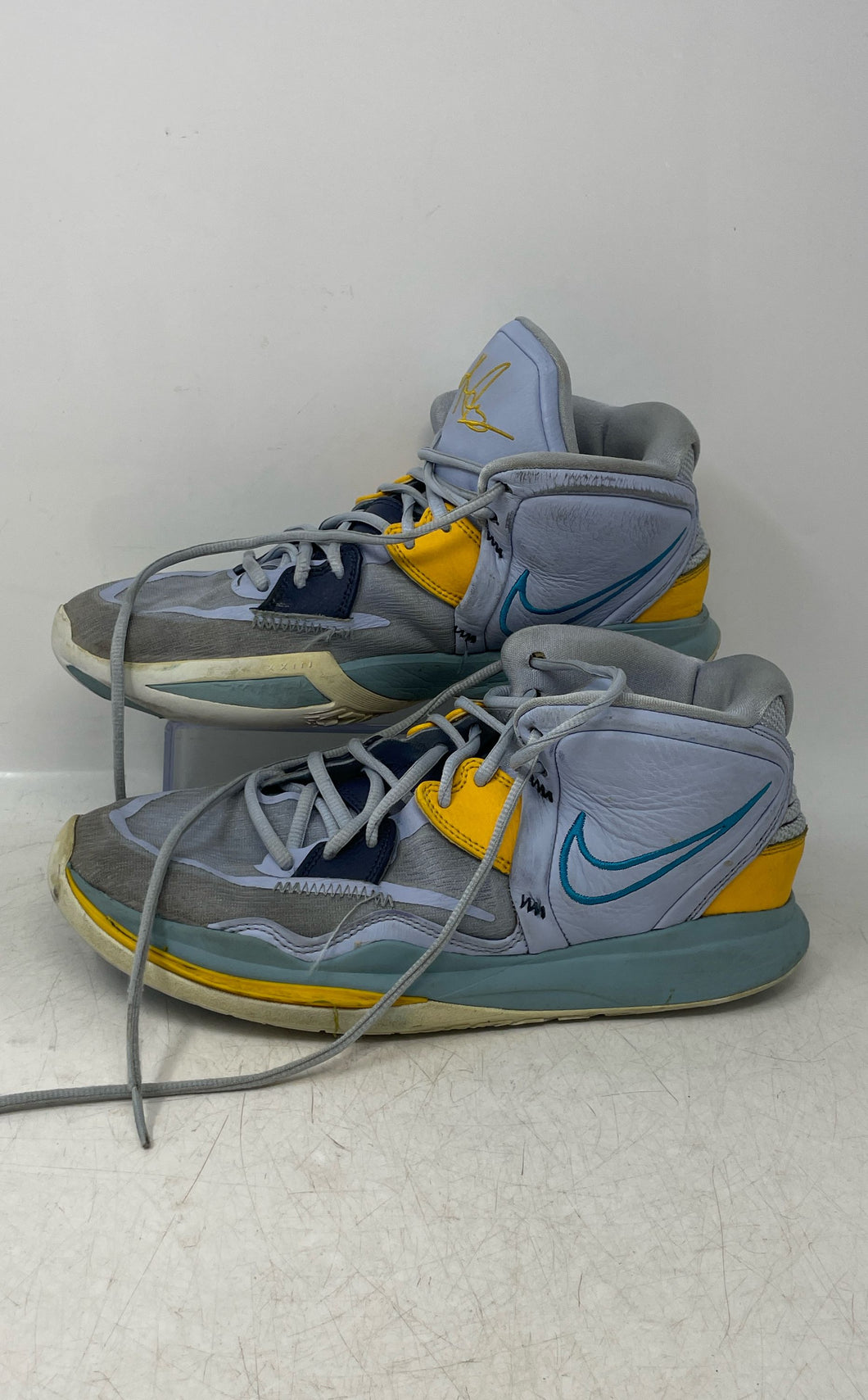 Nike Mens Kyrie Infinity CZ0204-501 Blue Yellow Lace-Up Sneakers Shoes Size 10