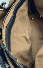 Load image into Gallery viewer, Sondra Roberts Womens Squared Black Leather Bottom Studs Top Handle Shoulder Bag
