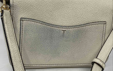 Load image into Gallery viewer, Authentic Tory Burch Womens Thea White Pebbled Leather Crossbody Bag Stained
