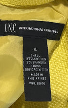 Load image into Gallery viewer, INC International Concepts Womens Yellow Beaded Embellished A-Line Dress Size 4
