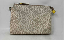 Load image into Gallery viewer, Calvin Klein Womens Beige Signature Print Shoulder Crossbody Handbag
