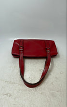 Load image into Gallery viewer, Kenneth Cole Womens Red Leather Double Handle Pockets Zip Top Lined Shoulder Bag
